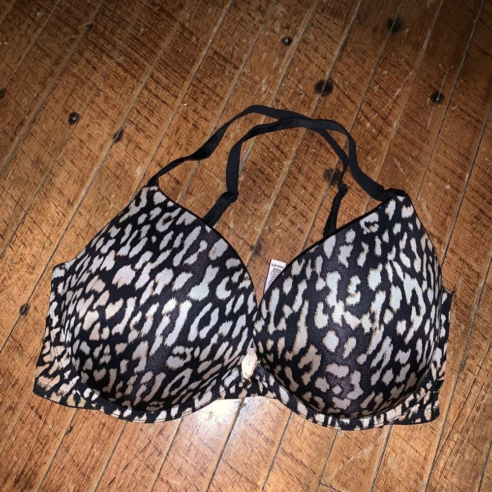 Victoria’s Secret leopard spot racerback push up 34DD bra